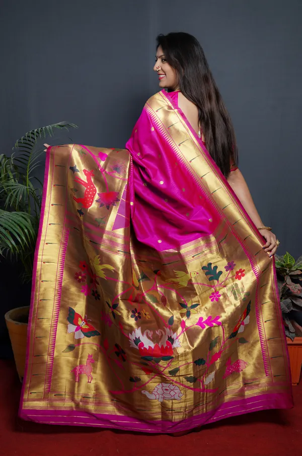 Pink_Pure_Silk_Paithani_Saree